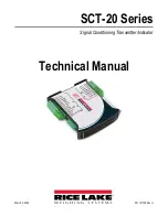 Preview for 1 page of Rice Lake SCT-20 Technical Manual