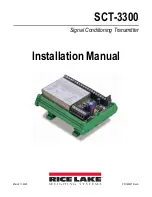 Preview for 1 page of Rice Lake SCT-3300 Installation Manual