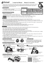 Richell 80037 Instruction Manual preview