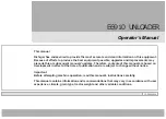 Preview for 2 page of Richiger E6910 Operator'S Manual