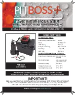 Preview for 1 page of RICHTECH PitBoss Plus PBP12 Installation And Operating Instructions Manual