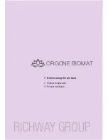 Предварительный просмотр 9 страницы Richway Orgone Biomat User Manual