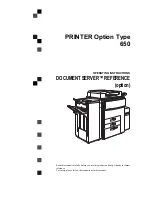 Предварительный просмотр 1 страницы Ricoh Aficio 650 Operating Instructions Manual