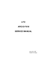 Ricoh Aficio FX10 Service Manual preview