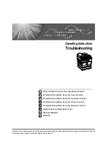 Preview for 1 page of Ricoh Aficio MP 161SPF Troubleshooting Manual