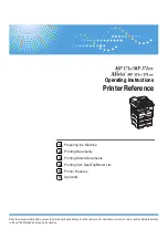 Ricoh Aficio MP 171F Operating Instructions Manual preview