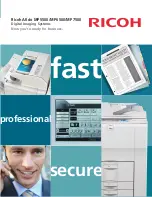 Ricoh Aficio MP 5500 Specifications preview