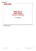 Предварительный просмотр 12 страницы Ricoh Aficio SP 1200 Service Training