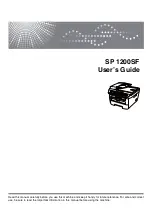 Ricoh Aficio SP 1200SF User Manual preview