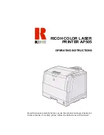 Preview for 1 page of Ricoh AP505 Operating Instructions Manual