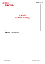 Предварительный просмотр 1 страницы Ricoh B245-62 Service Training