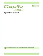 Preview for 1 page of Ricoh Caplio 300G Operation Manual