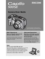 Ricoh Caplio 500SE User Manual preview