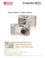 Preview for 1 page of Ricoh Caplio R1V Brochure & Specs