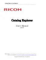 Preview for 1 page of Ricoh Catalog Explorer User Manual