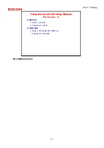 Предварительный просмотр 36 страницы Ricoh CH-C1 Service Training