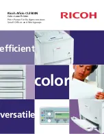 Ricoh CL3500N - Aficio Color Laser Printer Specifications предпросмотр