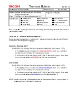 Предварительный просмотр 1 страницы Ricoh D452 Technical Bulletin