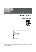 Предварительный просмотр 1 страницы Ricoh DX 3243 Operating Instructions Manual