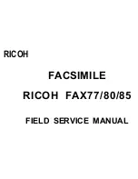 Предварительный просмотр 1 страницы Ricoh FACSIMILE FAX77 Field Service Manual