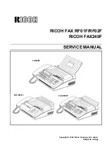 Ricoh FAX RF01F Service Manual preview