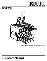 Preview for 1 page of Ricoh fax1700 Operator'S Manual