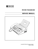 Предварительный просмотр 1 страницы Ricoh FAX220 Service Manual