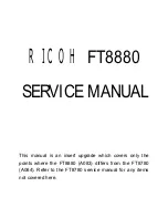 Ricoh FT8880 Service Manual preview