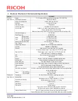 Preview for 6 page of Ricoh FV-G200B1 Product Specifications