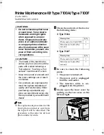 Preview for 1 page of Ricoh G222 Maintenance Manual