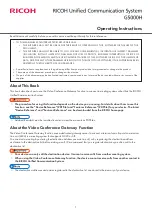 Предварительный просмотр 1 страницы Ricoh G5000H Operating Instructions Manual