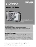 Preview for 1 page of Ricoh G700SE User Manual