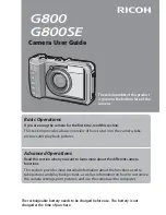 Preview for 1 page of Ricoh G800 User Manual