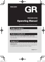Ricoh gr digital III Operating Manual preview