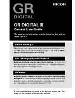 Ricoh gr digital III User Manual preview