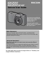 Ricoh GX200 User Manual preview