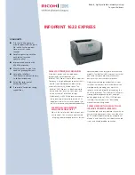 Предварительный просмотр 1 страницы Ricoh InfoPrint 1622 Express Brochure & Specs