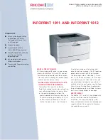 Ricoh INFOPRINT 1811 Brochure & Specs preview