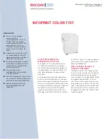 Предварительный просмотр 1 страницы Ricoh InfoPrint Color COLOR 1767 Specifications