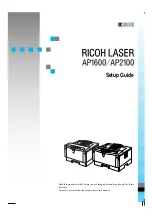 Предварительный просмотр 1 страницы Ricoh Laser AP1600 Setup Manual