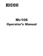 Предварительный просмотр 1 страницы Ricoh Mv106 Operator'S Manual