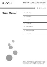 Preview for 1 page of Ricoh PJ S2240 User Manual