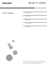 Ricoh PJ U3000 User Manual предпросмотр