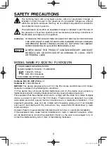 Предварительный просмотр 3 страницы Ricoh PJ WX3231N Owner'S Manual