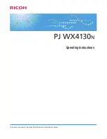 Ricoh PJ WX4130n Operating Instructions Manual предпросмотр