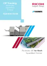 Предварительный просмотр 1 страницы Ricoh Plockmatic SquareBack Trimmer Operator'S Manual