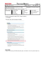Предварительный просмотр 150 страницы Ricoh pro c901 Technical Bulletin