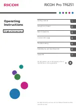 Ricoh PRO TF6215 Operating Instructions Manual предпросмотр