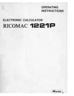 Ricoh RICOMAC 122'1P Operating Instructions Manual preview