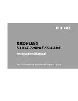 Ricoh S10 24-72mm F2.5-4.4 VC Instruction Manual preview